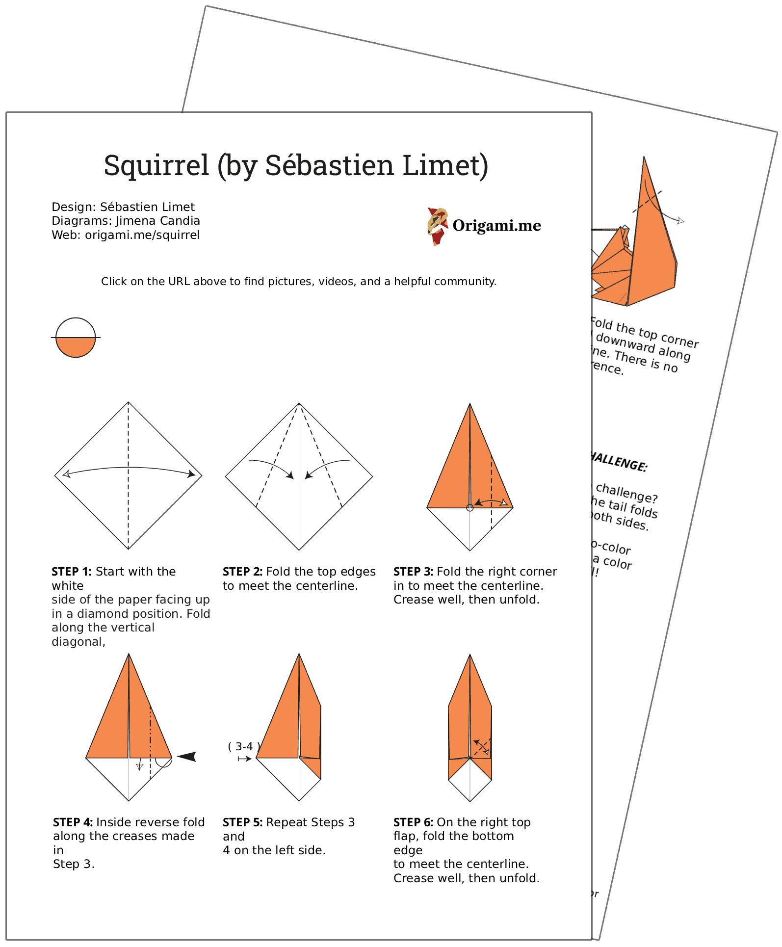 origami squirrel pdf instructions