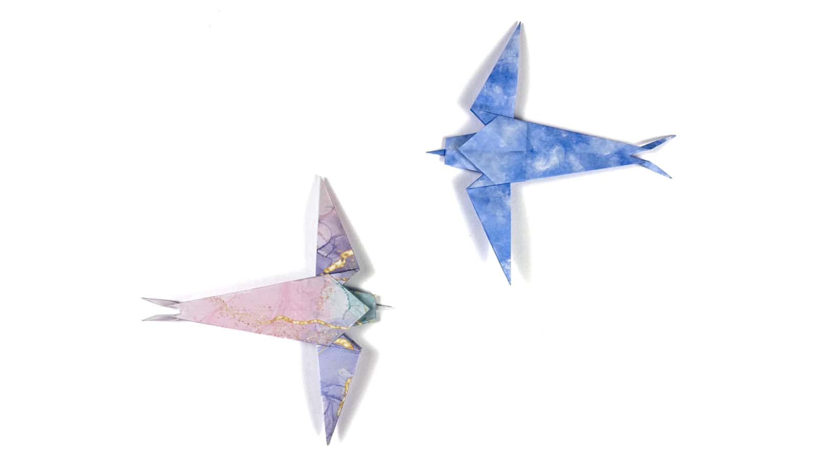 origami swallows