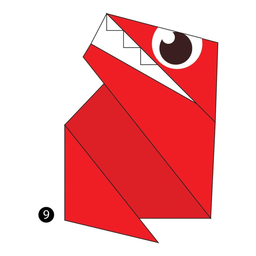 How to Make an Easy Origami Tyrannosaurus / T-Rex