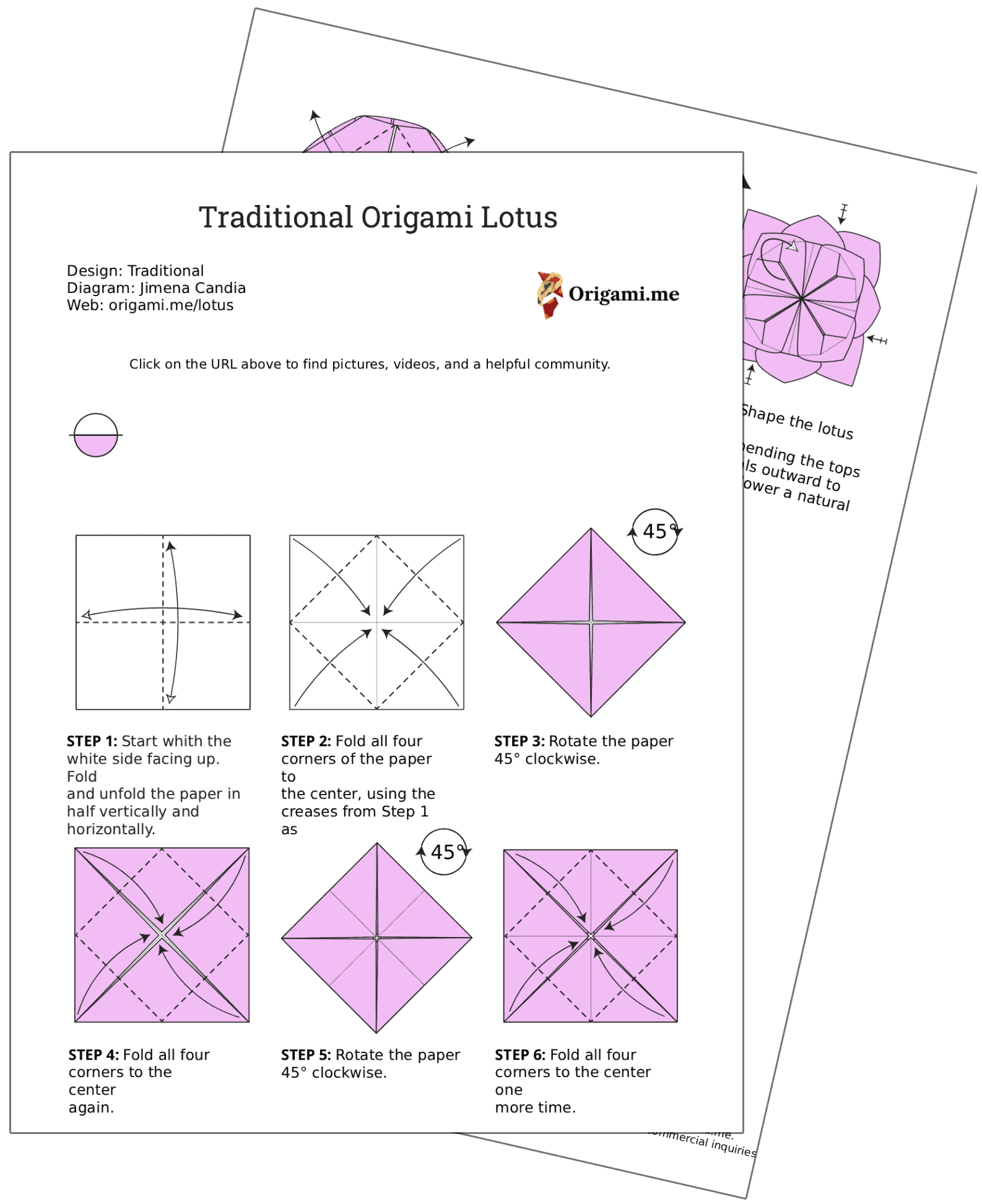 origami lotus pdf instructions