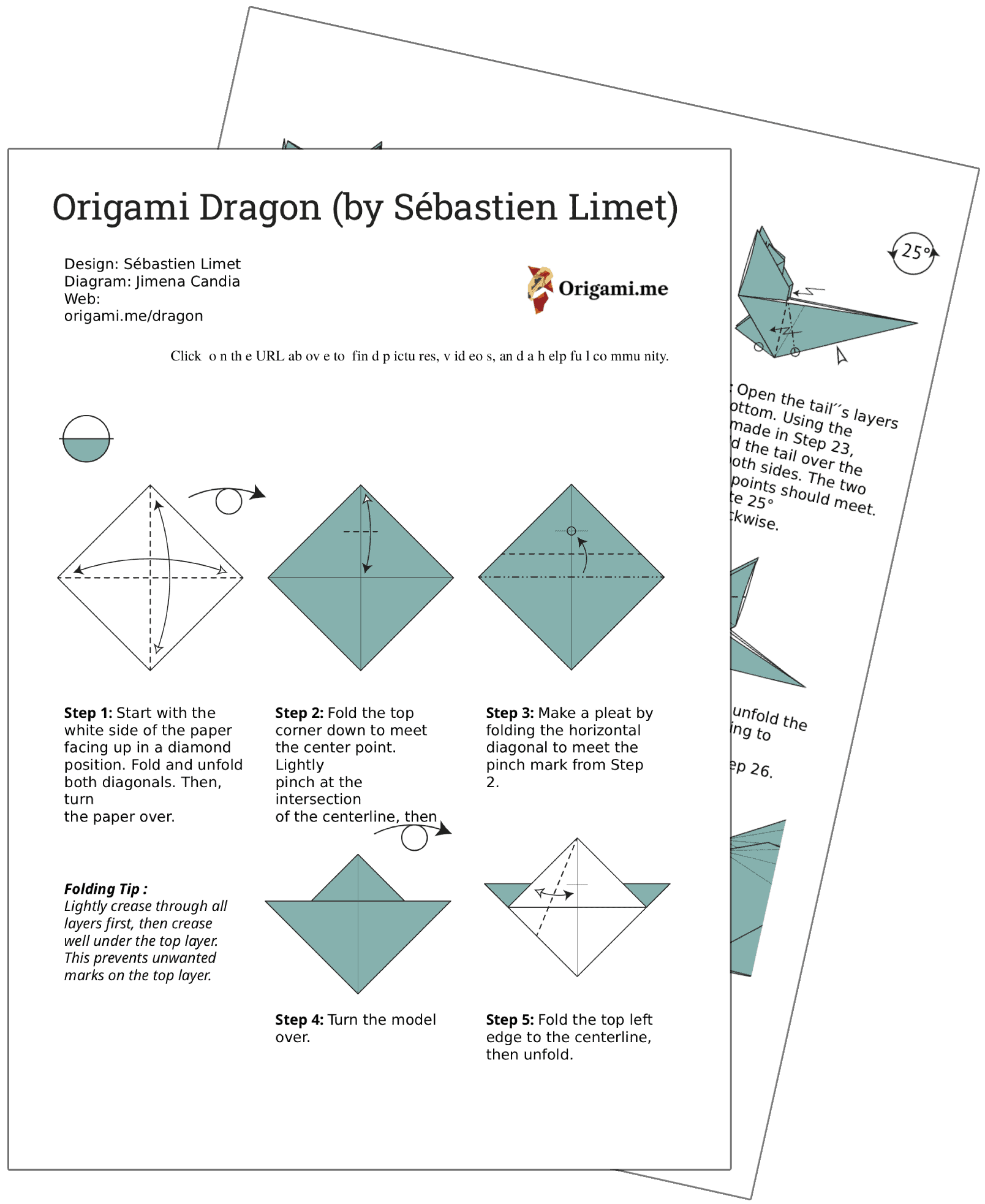 origami dragon pdf instructions