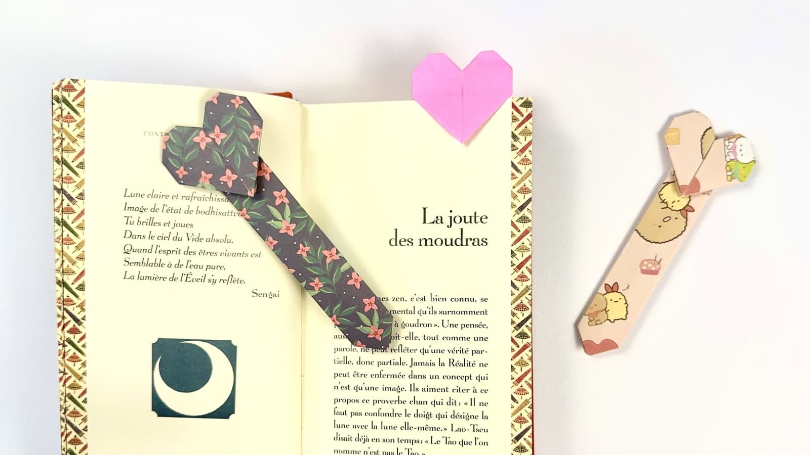 origami heart bookmark