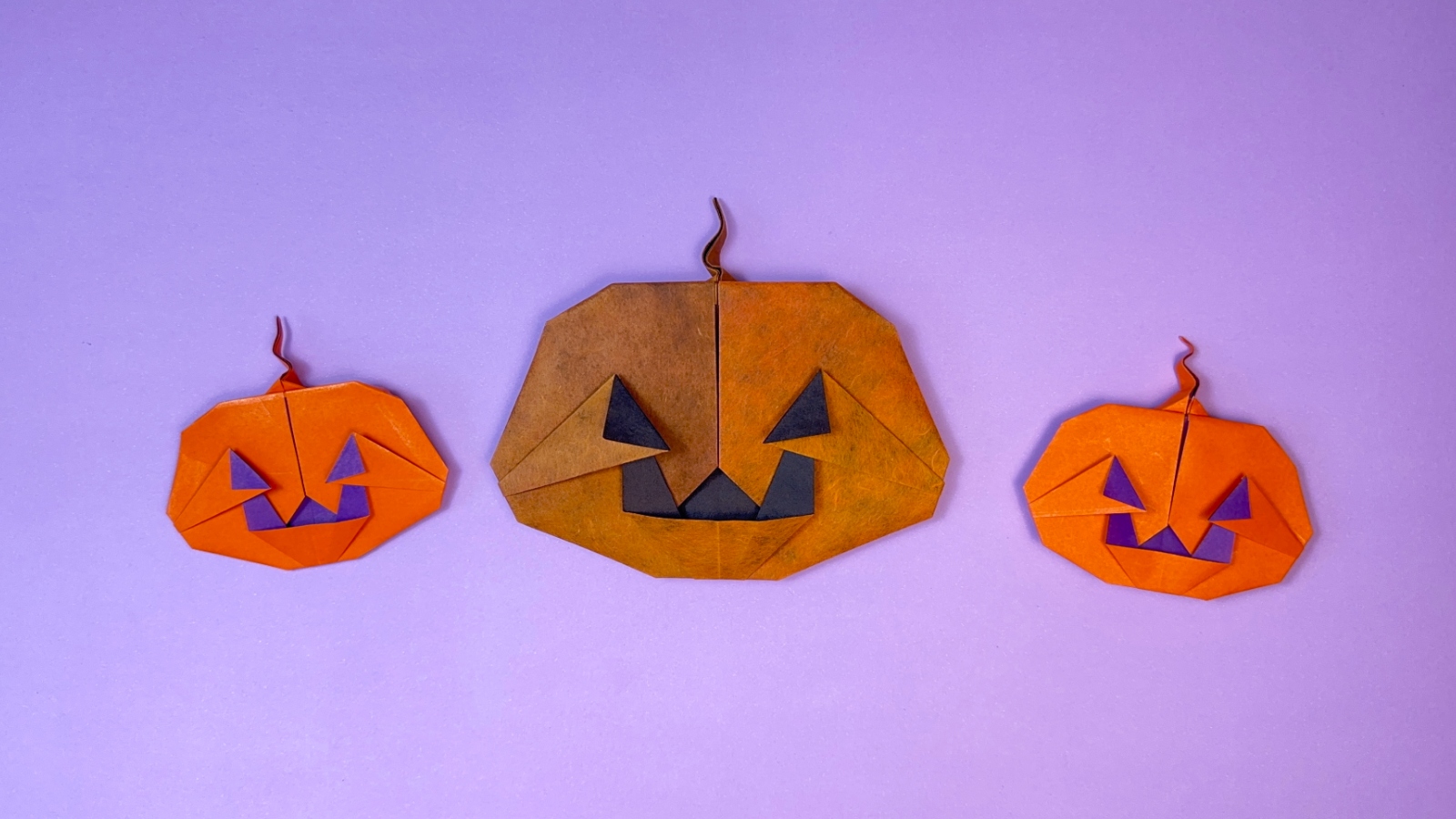 easy origami jack-o-lanterns