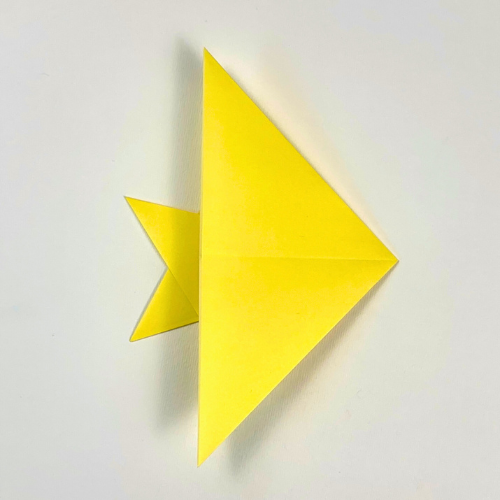origami angelfish paper fold completed