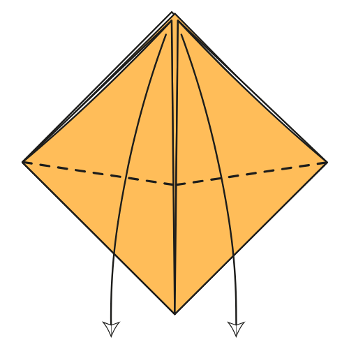 origami cicada diagram step 3