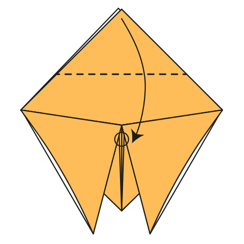 origami cicada diagram step 4