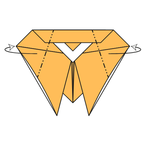 origami cicada diagram step 7