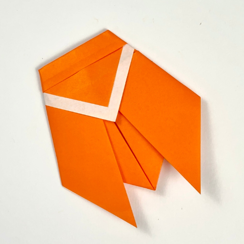 origami cicada paper fold completed