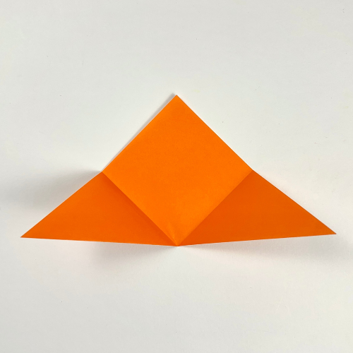 origami cicada paper fold step 2