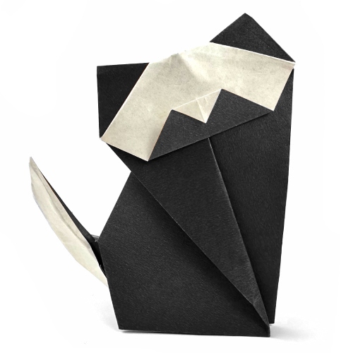 easy origami cat (bw)