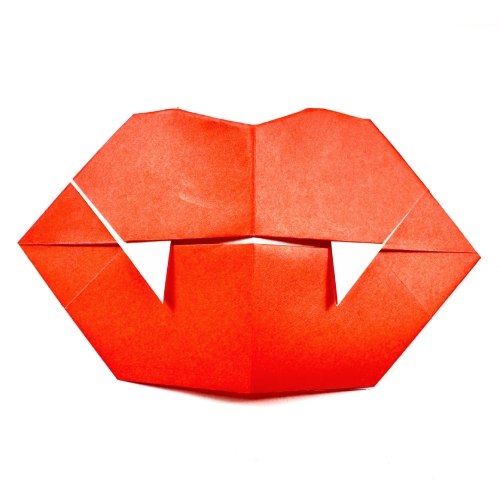 easy origami vampire mouth