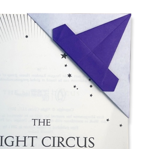 easy origami witch hat bookmark