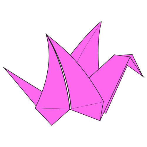 origami bird diagram completed