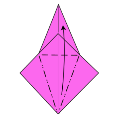 origami bird diagram step 11