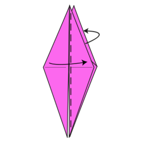 origami bird diagram step 12