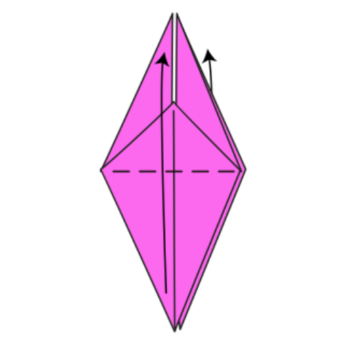 origami bird diagram step 13
