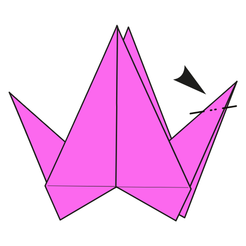 origami bird diagram step 17