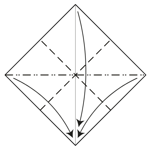 origami bird diagram step 4