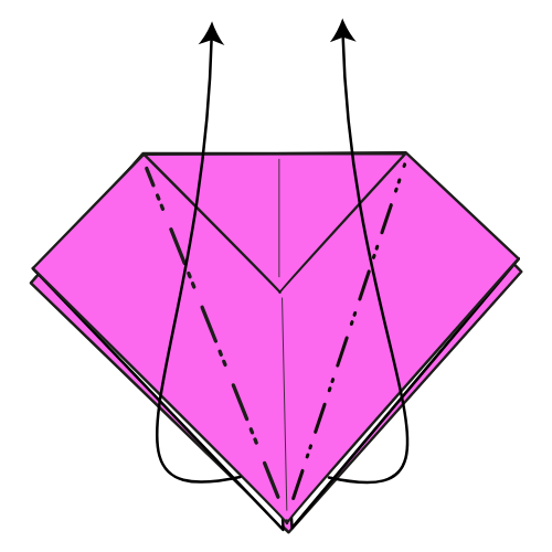 origami bird diagram step 8