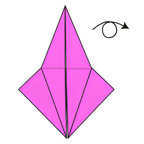 origami bird diagram step 9