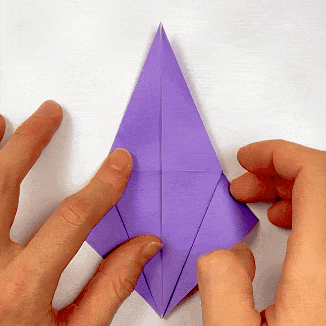 origami bird paper fold step 9