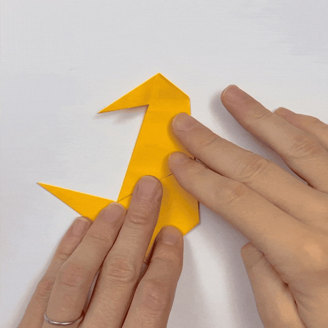 origami duck paper fold step 10