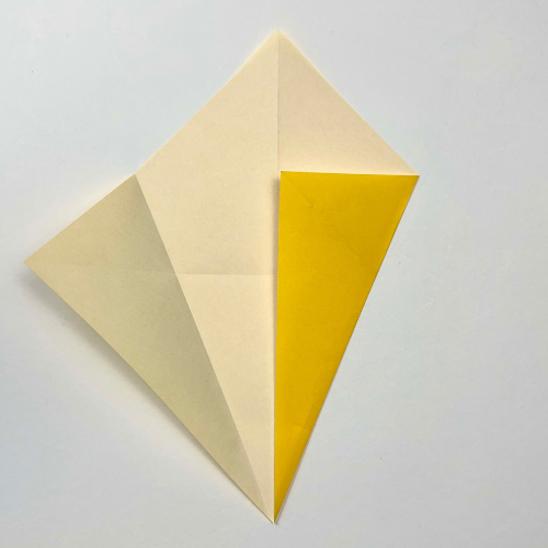 origami duck paper fold step 2