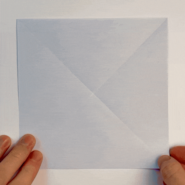 origami lazy susan paper fold step 2