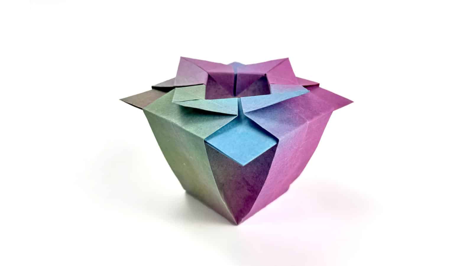 how to make an origami vase