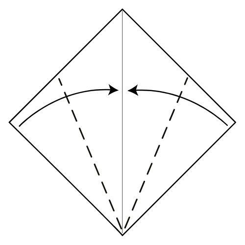 origami 5 pointed star diagram step 2