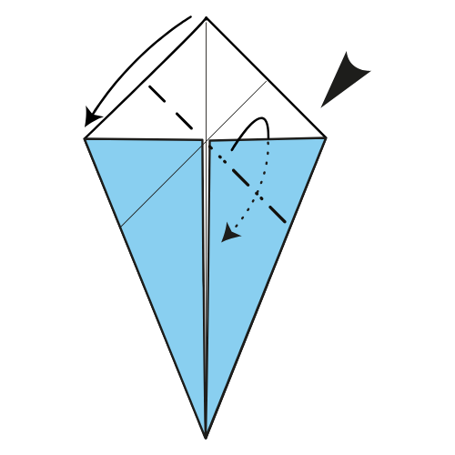 origami 5 pointed star diagram step 4