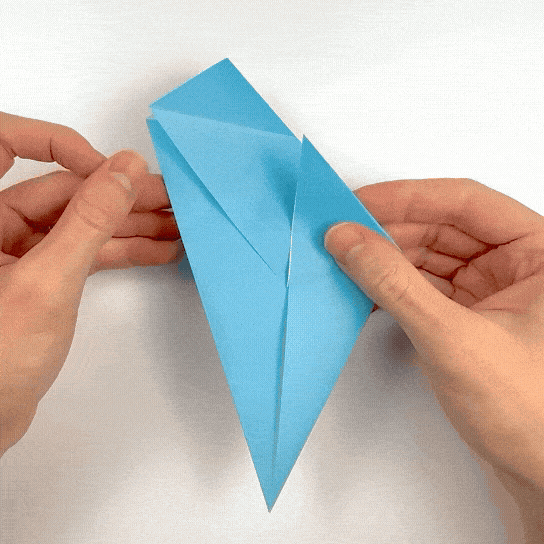 origami 5-pointed star paper fold step 5