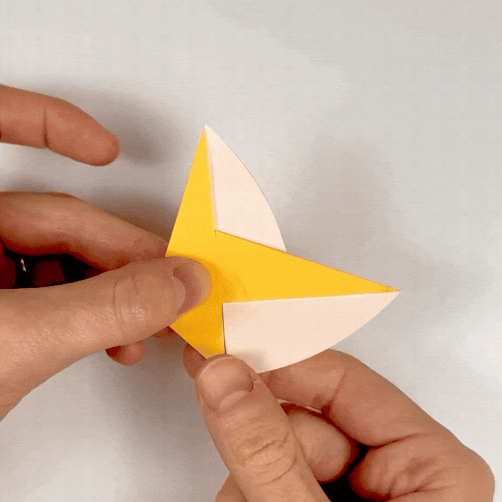 origami floral swirls assembly step 3