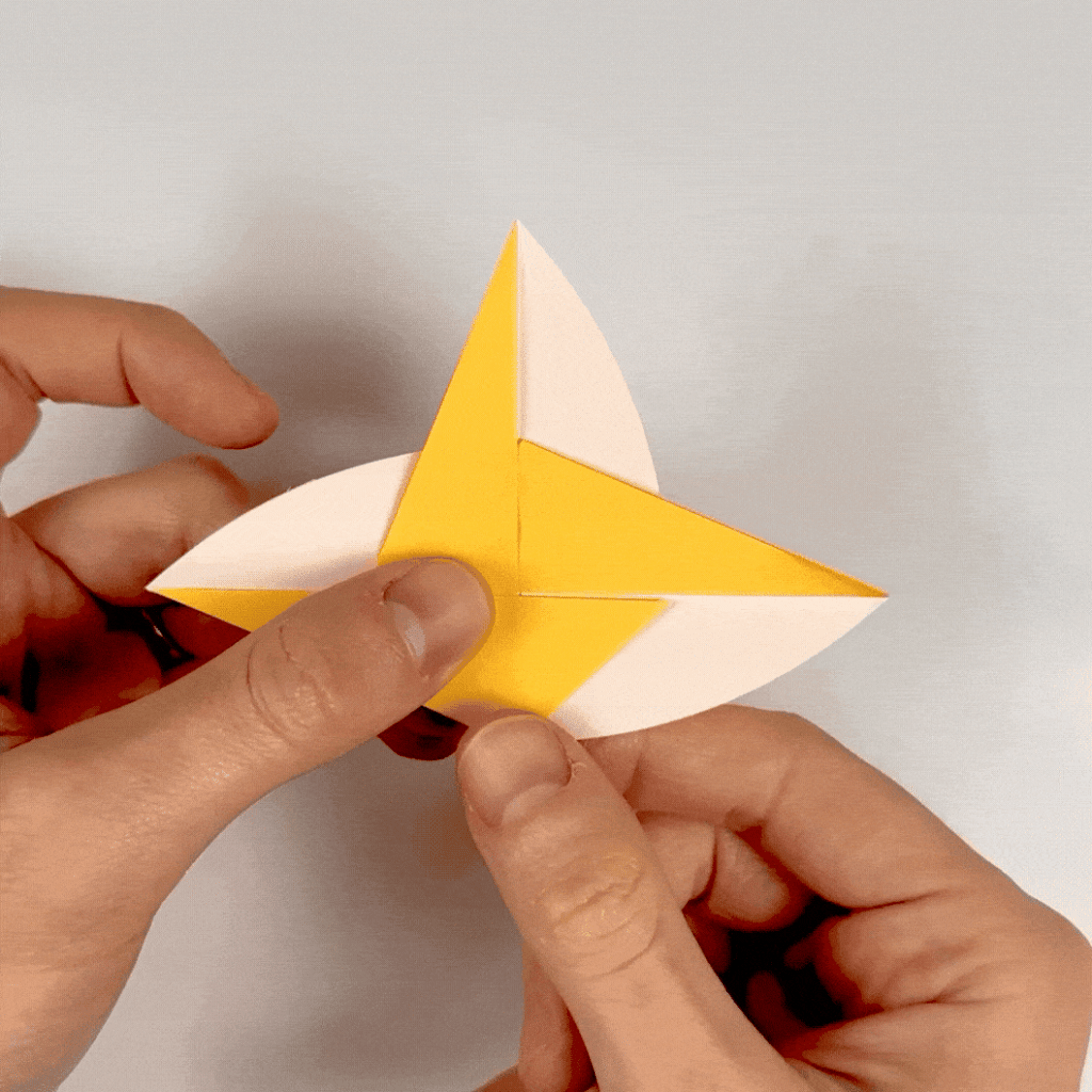 origami floral swirls assembly step 5
