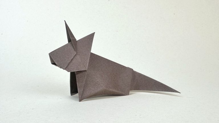 how to fold an origami styracosaurus