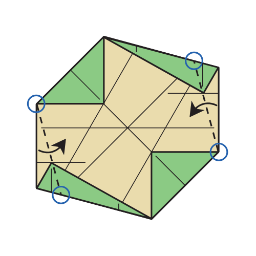 square to hexagon diagram step 8