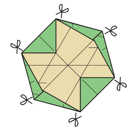 square to hexagon diagram step 9