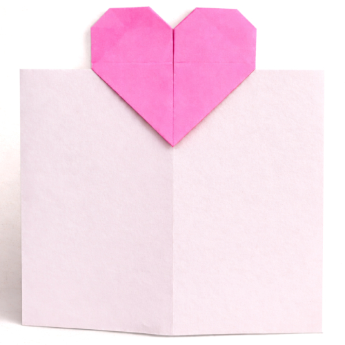 easy origami heart card