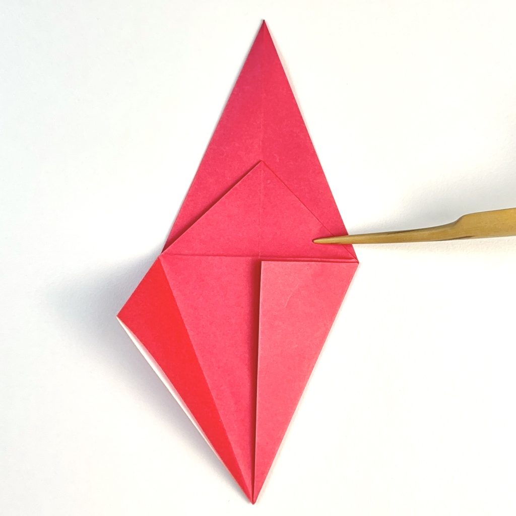 origami crane paper fold step 10