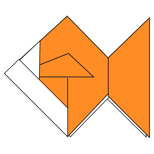 origami goldfish diagram completed