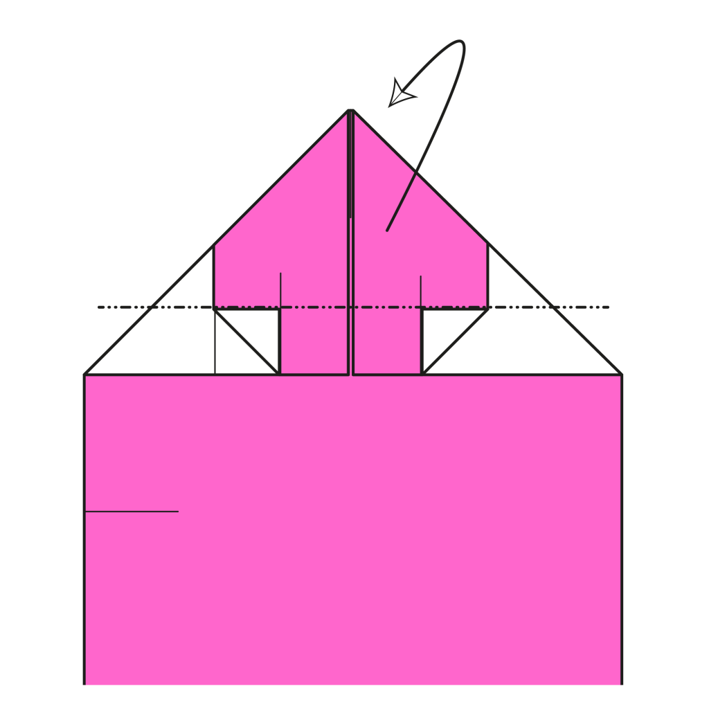 origami heart bookmark diagram step 11