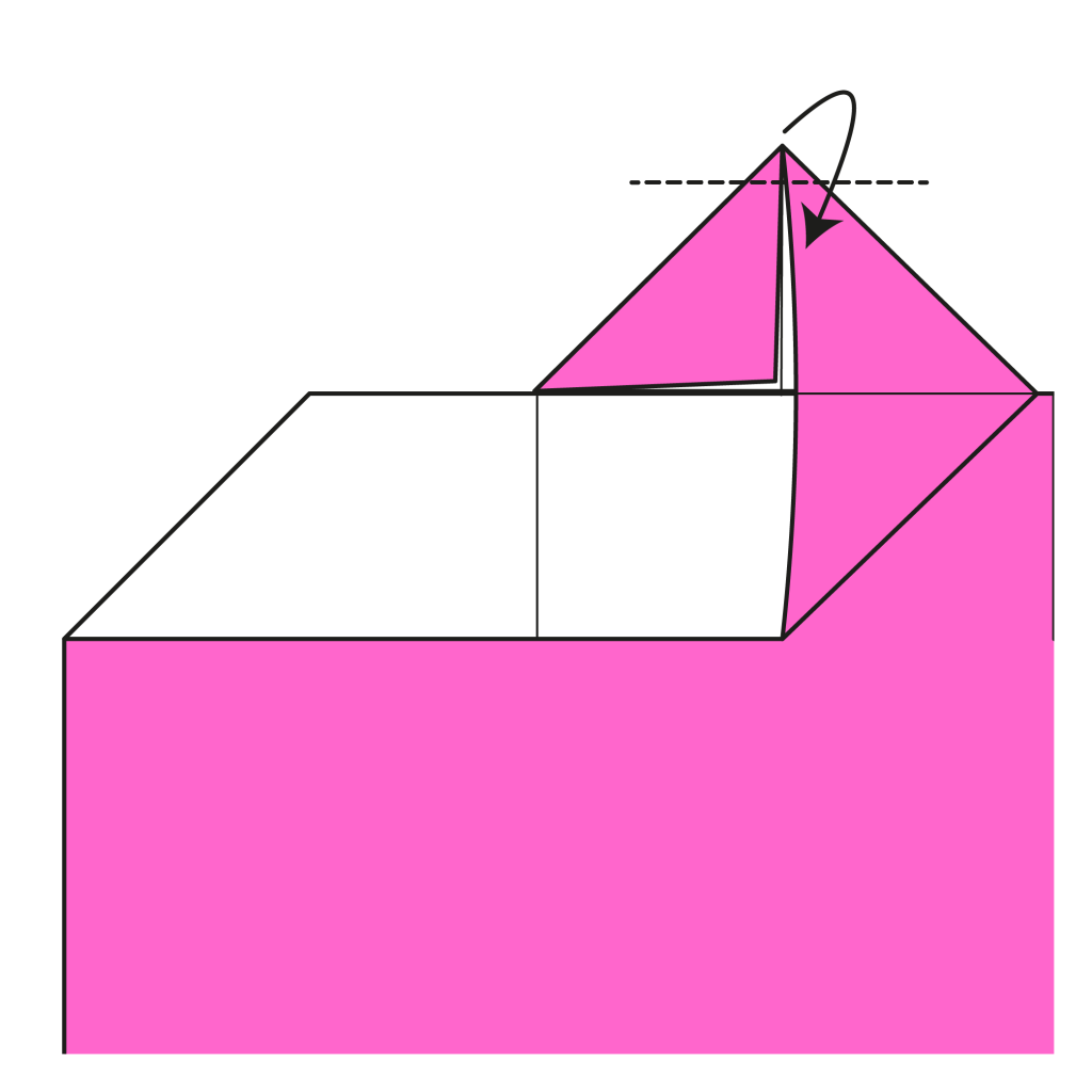 origami heart bookmark diagram step 14