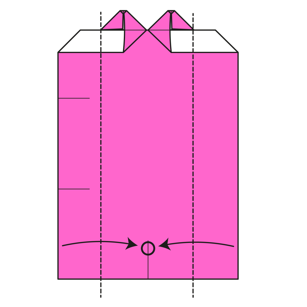 origami heart bookmark diagram step 16