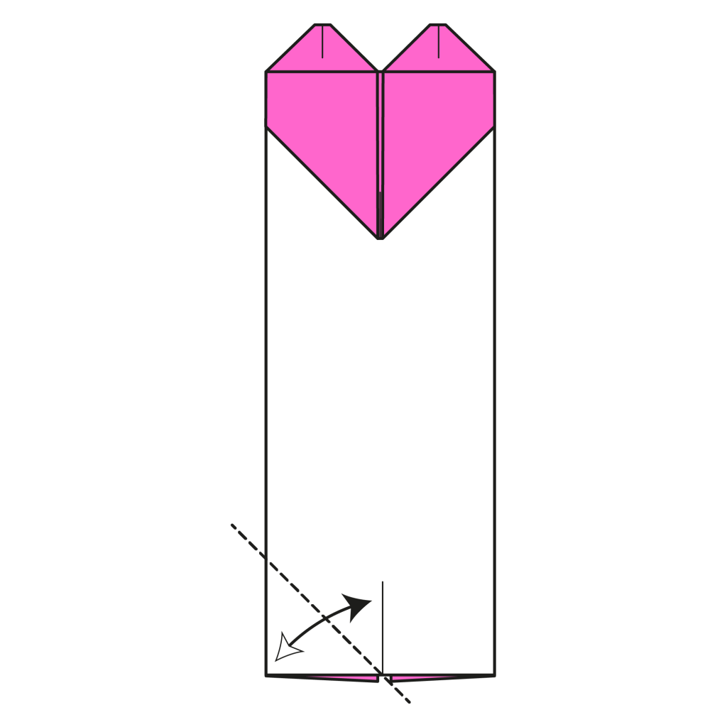 origami heart bookmark diagram step 18