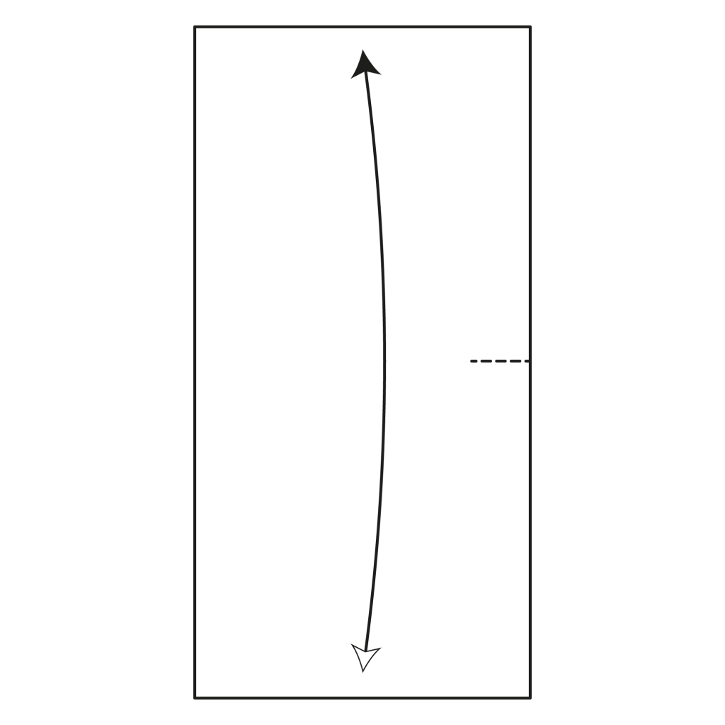origami heart bookmark diagram step 2
