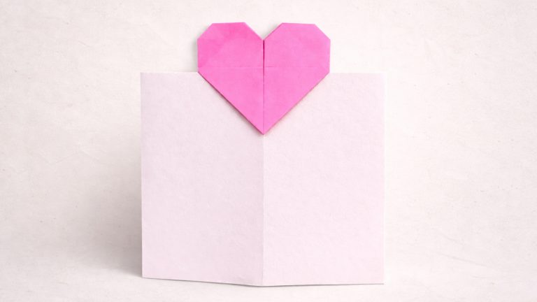 origami heart card