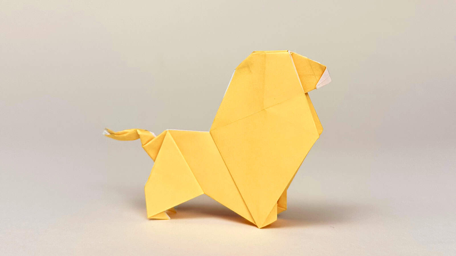 how to make an origami lion