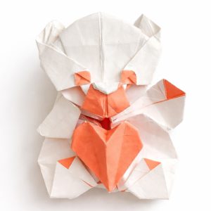 origami valentines teddy bear