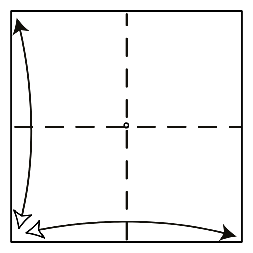 origami butterfly diagram step 1
