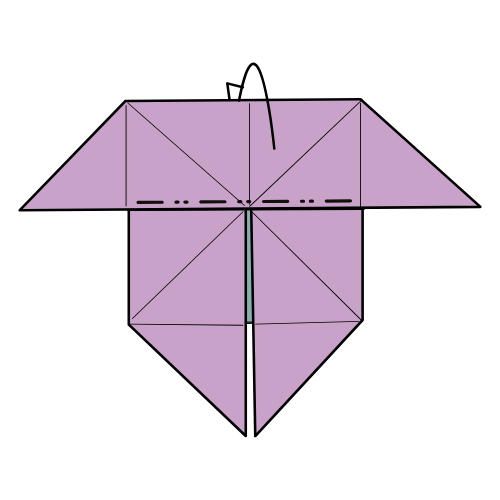 origami butterfly diagram step 10